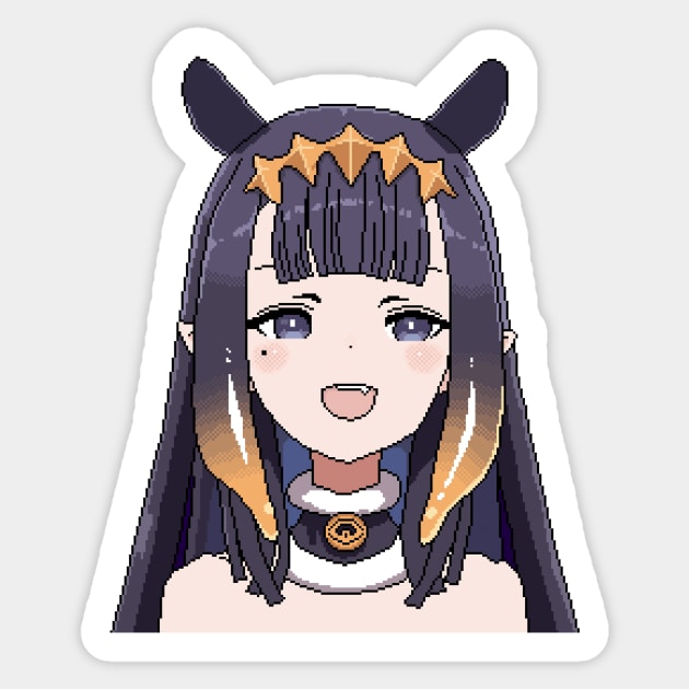 ninomae inanis beauty anime girl pixels Sticker by dex1one